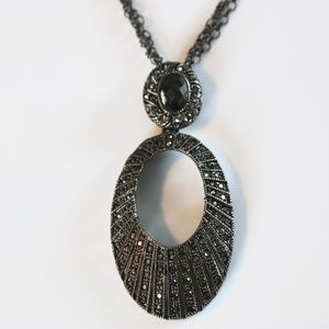 Lia Sophia Marcasite Pendant Necklace